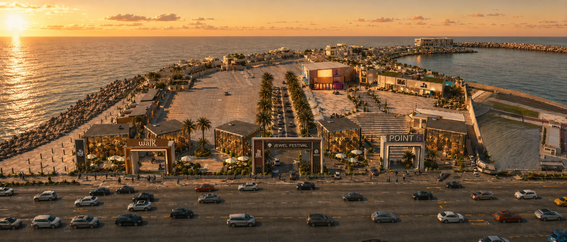 جويل فيستيفال الإسكندرية وقت الغروب — ذا ووك وبوينت ٦ على طريق الجيش